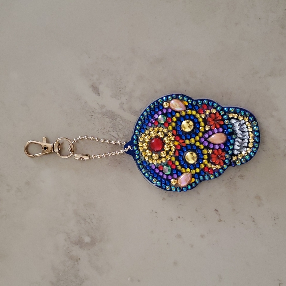 Jeweled Skull Keychain/Bag Charm nwot